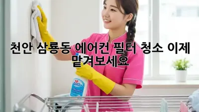 천안 삼룡동 에어컨 필터 청소, 이제 맡겨보세요!