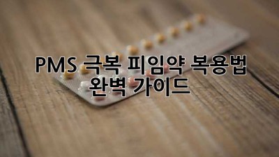 PMS 극복! 피임약 복용법 완벽 가이드