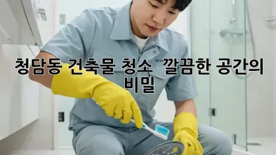 청담동 건축물 청소, ✨ 깔끔한 공간의 비밀 🤫