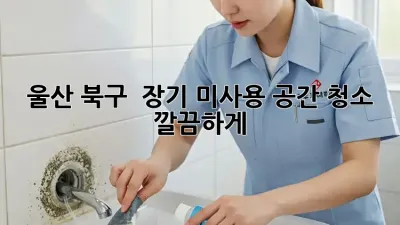 울산 북구 🏠 장기 미사용 공간 청소, 깔끔하게!