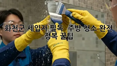 화천군 세입자 필독! ✨ 주방 청소 완전 정복 꿀팁 🍯