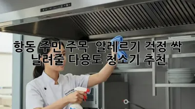 항동 주민 주목! 👀 알레르기 걱정 싹 날려줄 다용도 청소기 추천✨